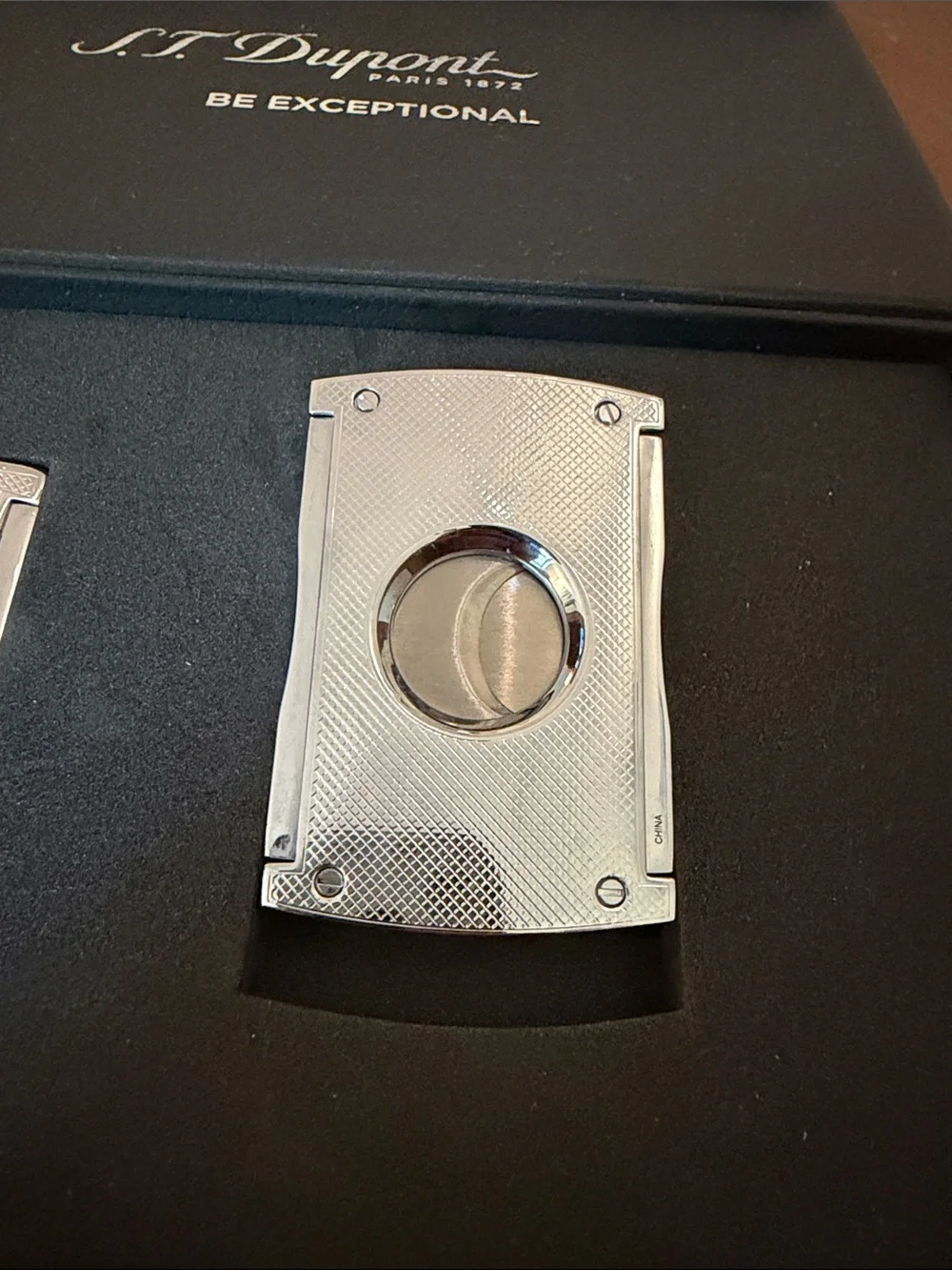S.T. Dupont Men’s Silver Cigar Cutter & Lighter Gift Set